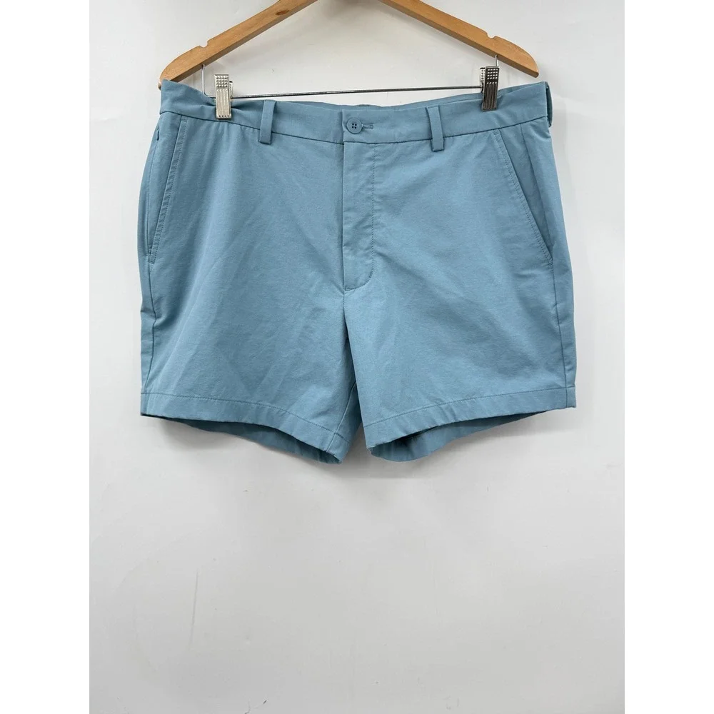 Vineyard Vines OTG On-The-Go Shorts Mens 34 Blue Performance Stretch Golf 7 Inch